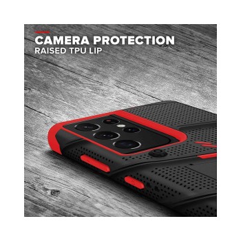 Калъф ZIZO BOLT Bundle за Samsung Galaxy S21 Ultra, Red Black