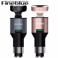 Зарядно за кола + Bluetooth Слушалки Fineblue F-458, Златист