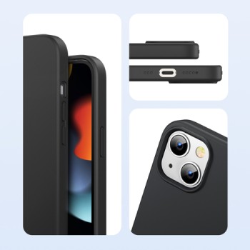 Калъф Ugreen Protective Silicone Case Soft Flexible Rubber Cover за iPhone 13, Черен