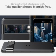 Стъклен Протектор за камера Spigen Optik.TR ”Ez Fit” 2-Pack за Google Pixel 8, Black