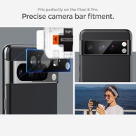 Стъклен Протектор за камера Spigen Optik.TR ”Ez Fit” 2-Pack за Google Pixel 8, Black