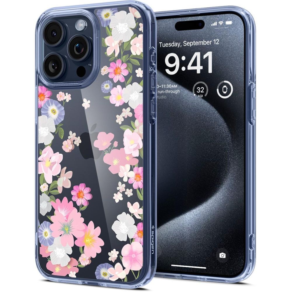 Калъф Spigen Ultra Hybrid за iPhone 15 Pro, Blossom