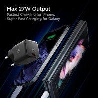 Зарядно Spigen PE2103 Arcstation Network Charger PD27W, Black