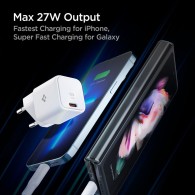 Зарядно Spigen PE2103 Arcstation Network Charger PD27W, Black