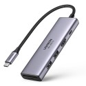 Мултифункционален четец на карти 6в1 Ugreen USB Type C HUB - 2x USB 3.2 Gen 1 / HDMI 4K 60Hz / SD and TF memory card reader / US