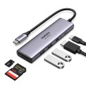 Мултифункционален четец на карти 6в1 Ugreen USB Type C HUB - 2x USB 3.2 Gen 1 / HDMI 4K 60Hz / SD and TF memory card reader / US
