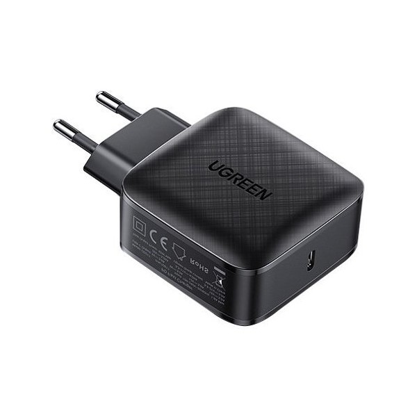 Адаптер Ugreen fast wall charger 65W USB Typ C Quick Charge 3.0 Power Delivery (gallium nitride) (CD217 70817), Черен