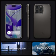Калъф Spigen Thin Fit за iPhone 15 Pro Max, Gun Metal