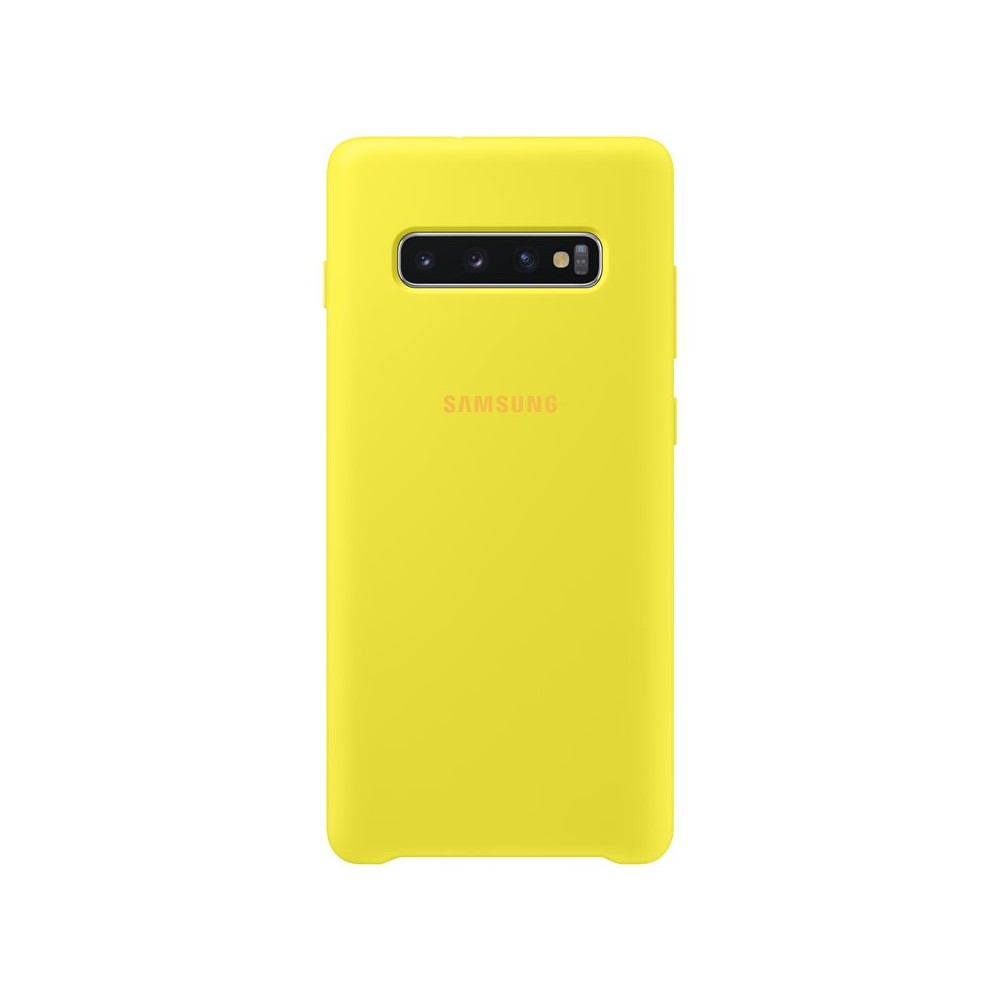 Samsung Silicone Cover Case (EF-PG975TY) оригинален силиконов кейс за Samsung Galaxy S10 Plus, жълт