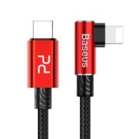 Кабел Baseus MVP Elbow USB Type C/ Lightning  2m, Червен