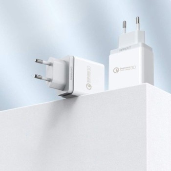 Адаптер Ugreen CD122 Quick Charge 3.0 USB wall Charger, Бял