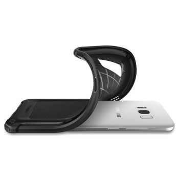 Spigen Rugged Armor удароустойчив силиконов (TPU) калъф за Samsung Galaxy S8+ Plus, Black
