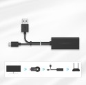 Адаптер Ugreen external network adapter USB 100Mbps for Chromecast with 1m. (30985), Черен