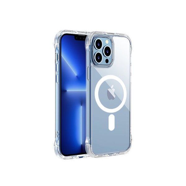 Калъф Joyroom Defender magnetic case за iPhone 13 Pro Max rugged housing with hooks kickstand (MagSafe compatible), Прозрачен