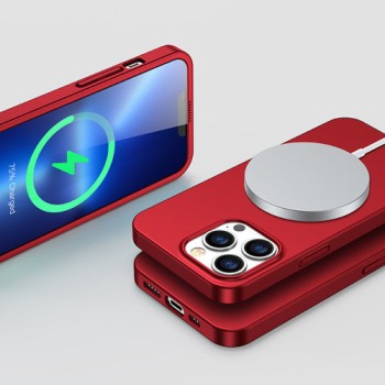 Калъф Joyroom 360 Full Case front and back cover за iPhone 13 Pro Max + стъклен протектор (JR-BP928 red), Червен