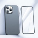 Калъф Joyroom 360 Full Case front and back cover за iPhone 13 Pro Max + стъклен протектор (JR-BP928 tranish), Сив
