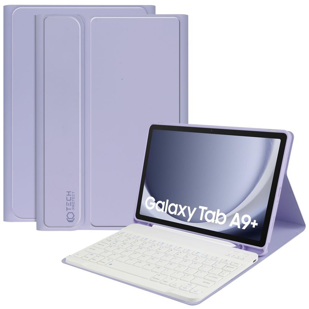 Калъф Tech-Protect Sc Pen + Keyboard за Samsung Galaxy Tab A9+ Plus, 11" X210 / X215 / X216, Violet