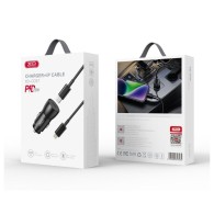XO CC57 PD 25W - зарядно за кола с 1X USB-C изход + USB-C Към Lightning кабел