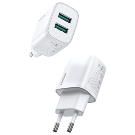 Адаптер Joyroom wall charger 2x USB 2,1A (L-2A101), Бял