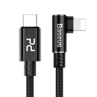Кабел Baseus MVP Elbow USB Type C/ Lightning 1m, Черен
