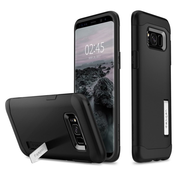 Spigen Slim Armor хибриден кейс с най-висока степен на защита за Samsung Galaxy S8+ Plus, Black