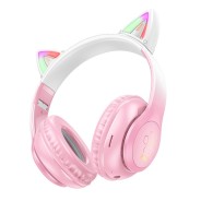 Безжични слушалки W42 Cat Ear, Bluetooth, Cherry blossom
