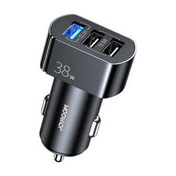 Зарядно за кола Joyroom fast car charger QC3.0, 4,5A, 38W, 3x USB (C-A19), Черен