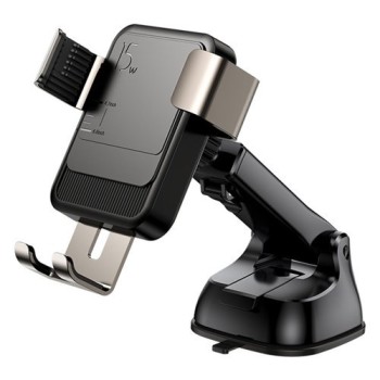 Поставка с функция за безжично зареждане Joyroom 15 W car charger gravity phone holder (dashboard) (JR-ZS220), Черен