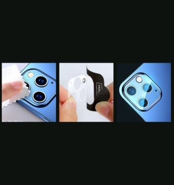 Стъклен протектор за камера Joyroom Mirror Series full lens protector за iPhone 12 Pro (JR-PF729), Прозрачен