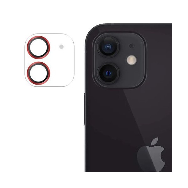 Стъклен протектор за камера Joyroom Shining Series full lens protector за iPhone 12 mini (JR-PF686), Червен