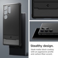 Калъф Spigen Rugged Armor За Samsung Galaxy S24 Ultra, Matte Black