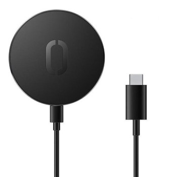 Безжично зарядно Joyroom wireless Qi charger 15 W за iPhone (MagSafe compatible) + USB Type C кабел (JR-A28), Черен