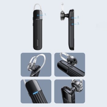 Безжична слушалка Joyroom Headset Single Wireless Bluetooth 5.0 Earphone за кола (JR-B01), Черен