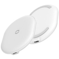 Безжично зарядно Baseus Cobble wireless charger +Кабел 1М 15W, Бял