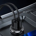 Зарядно за кола Joyroom mini port 2 x USB 45 W 5 A smart car charger Quick Charge 3.0 AFC SCP (C-A36), Сив