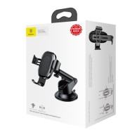Бежично зарядно/Стойка Baseus Wireless Qi Charger Gravity Car Mount with Adjustable Arm, Черен