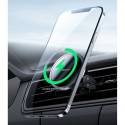 Безжично зарядно Joyroom magnetic Qi wireless car charger phone holder (MagSafe compatible за iPhone) (JR-ZS240), Черен