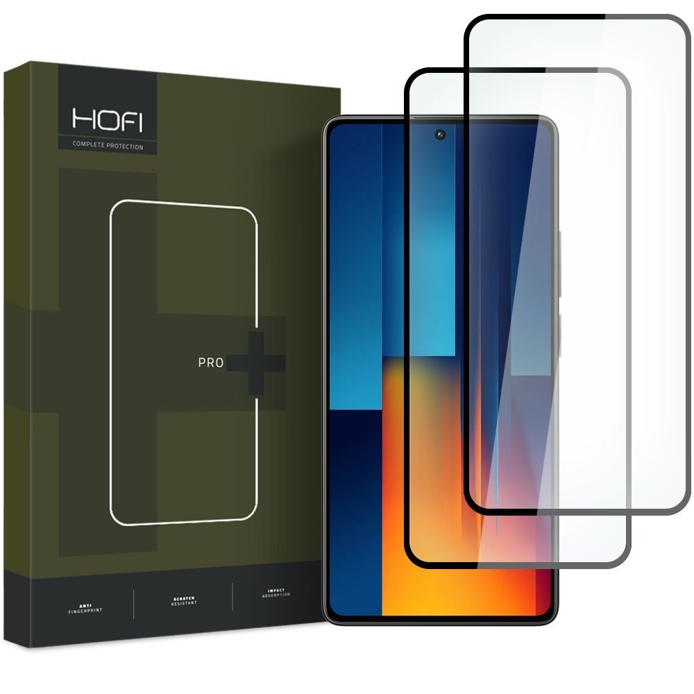 Стъклен Протектор Hofi Glass Pro+ 2-Pack за Xiaomi Poco M6 Pro 4G / LTE, Black
