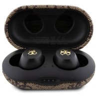 Слушалки Guess Bluetooth headphones GUTWSP4EGB TWS + ENC docking station Brown, 4G Metal