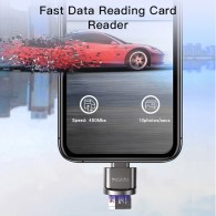 Yesido - Card Reader (GS18) - OTG Adapter, Lightning to TF Card - Grey