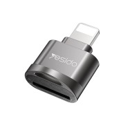 Yesido - Card Reader (GS18) - OTG Adapter, Lightning to TF Card - Grey
