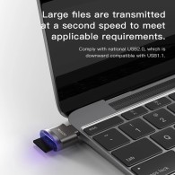 Yesido - Card Reader (GS19) - OTG Adapter, Type-C към TF Card - Grey