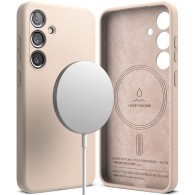 Калъф Ringke Silicone Magnetic Magsafe за Samsung Galaxy S24, Pink Sand