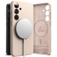 Калъф Ringke Silicone Magnetic Magsafe за Samsung Galaxy S24, Pink Sand