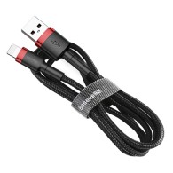 Кабел Baseus Cafule USB / Lightning QC3.0 2.4A 0.5M, Черен