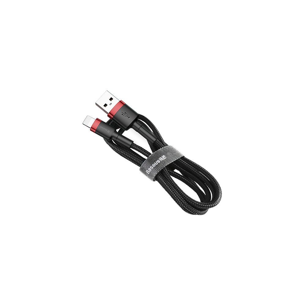 Кабел Baseus Cafule USB / Lightning QC3.0 2.4A 0.5M, Черен