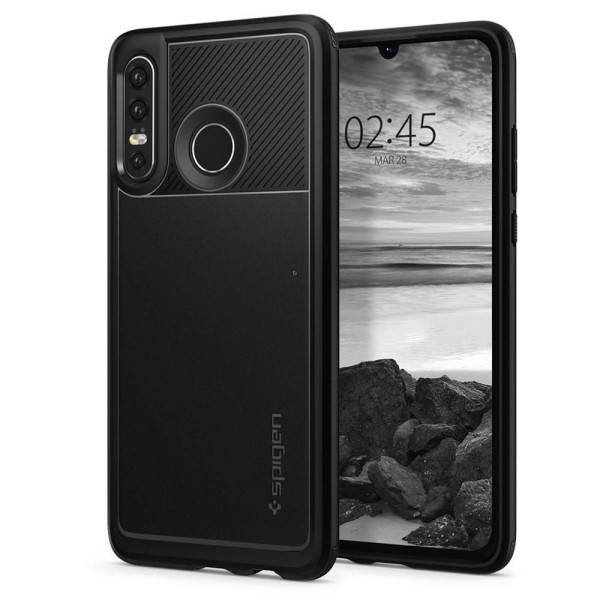 Spigen Rugged Armor удароустойчив силиконов (TPU) калъф за Huawei P30 Lite, Black