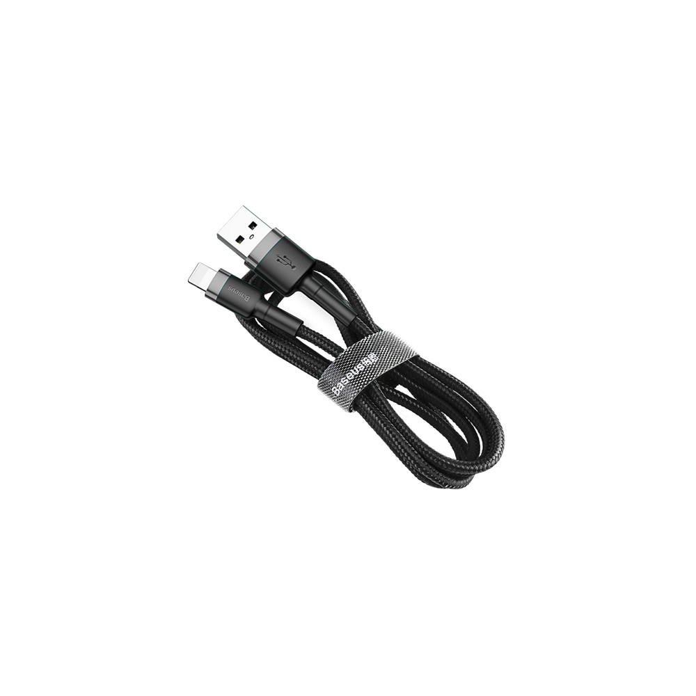 Кабел Baseus Cafule USB / Lightning QC3.0 2.4A 0.5M, Сив