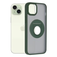 Калъф-Techsuit - MagSafe Ghost Holder Series - iPhone 15 Plus - Matte Green