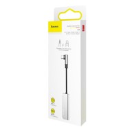 Адаптер Baseus L53 Type-C to Type-C+3,5mm Jack, Сив
